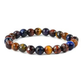 Multi Tiger Eye Faceted Crystal Bracelet | Natural Healing Gemstone Bracelet for Strength & Clarity