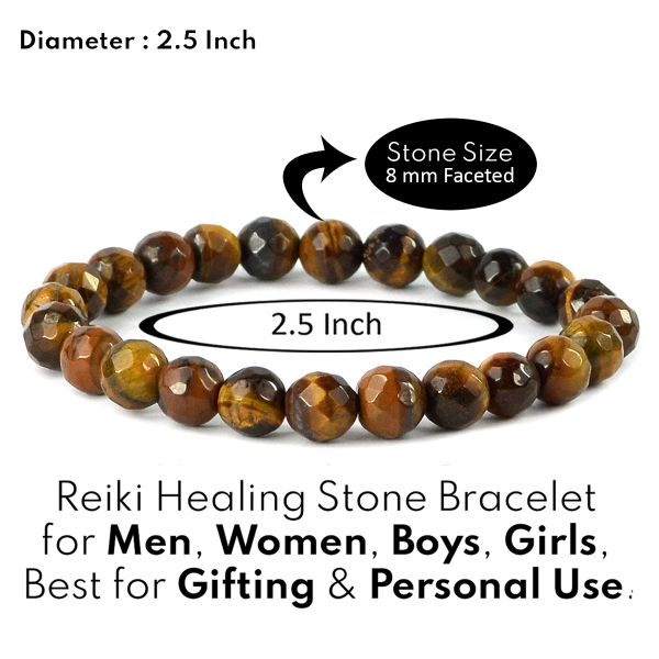 Genuine Tiger Eye Gemstone Bracelet Elegant Crystal Jewelry