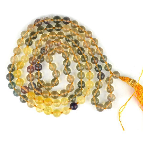 Multi Fluorite Crystal Mala