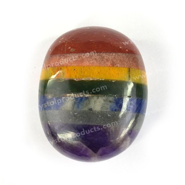 7 Chakra Meditation Palm Stone Energy Balance Crystal