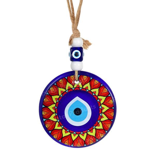 Evil Eye Nazar Wall Hanging – Lucky Protection Charm for Home Decor