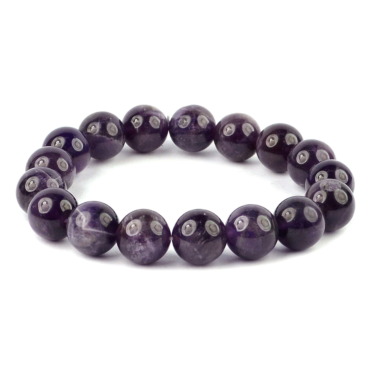 Natural Amethyst Bracelet | Reiki Charged | 6mm–12mm