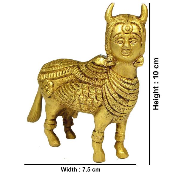 Brass Kamdhenu for Home Temple