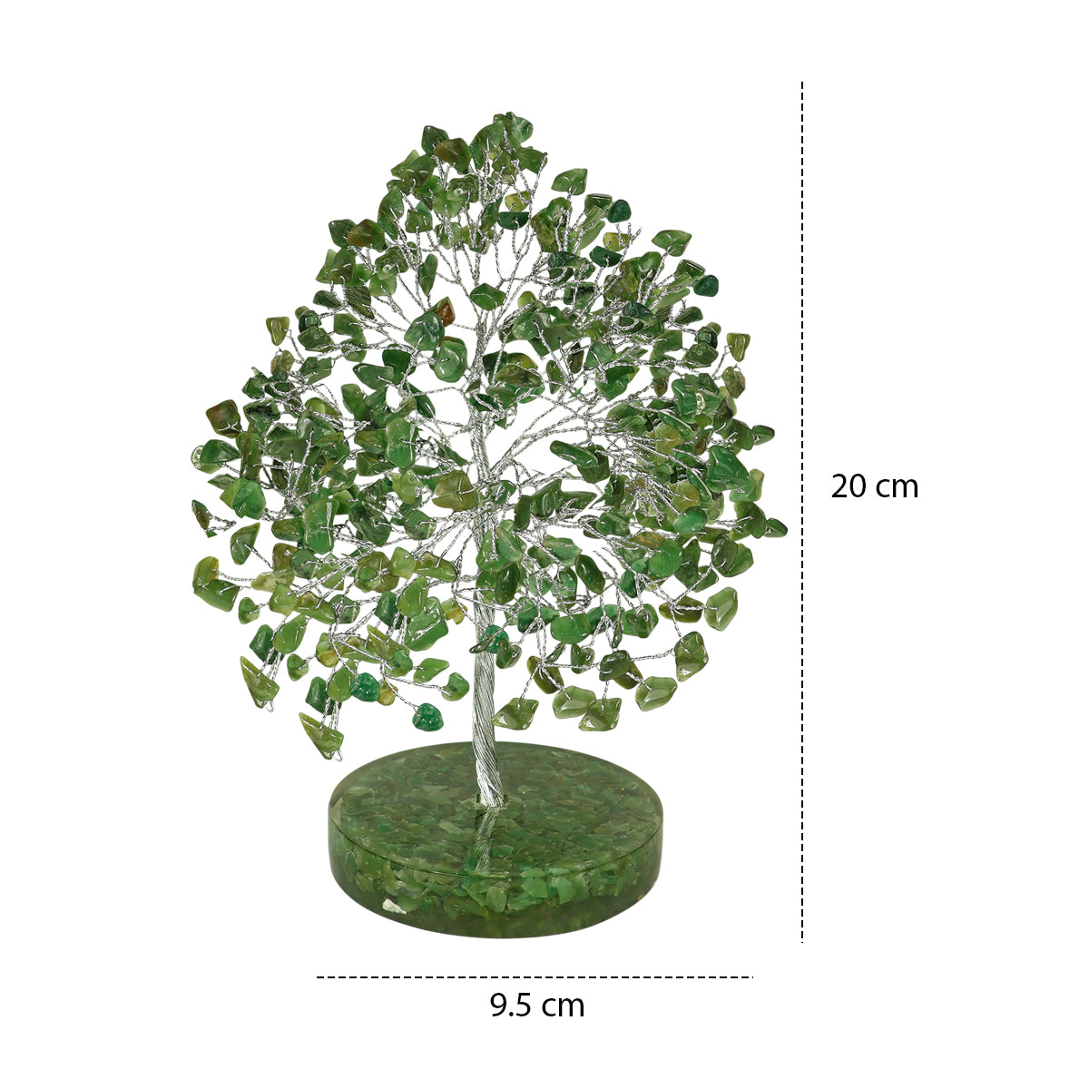 Natural Green Aventurine Crystal Tree with Natural Green Aventurine Chip Stone Base | Reiki Charged Money Tree for Wealth, Prosperity, Abundance & Positive Energy | Home & Office Décor | Vastu & Feng Shui