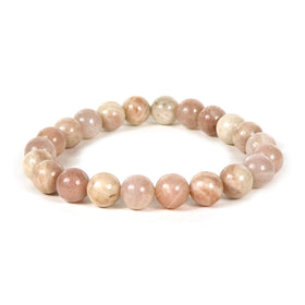 Peach Moonstone Crystal Bracelet | Natural Healing Gemstone Bracelet for Love & Feminine Energy