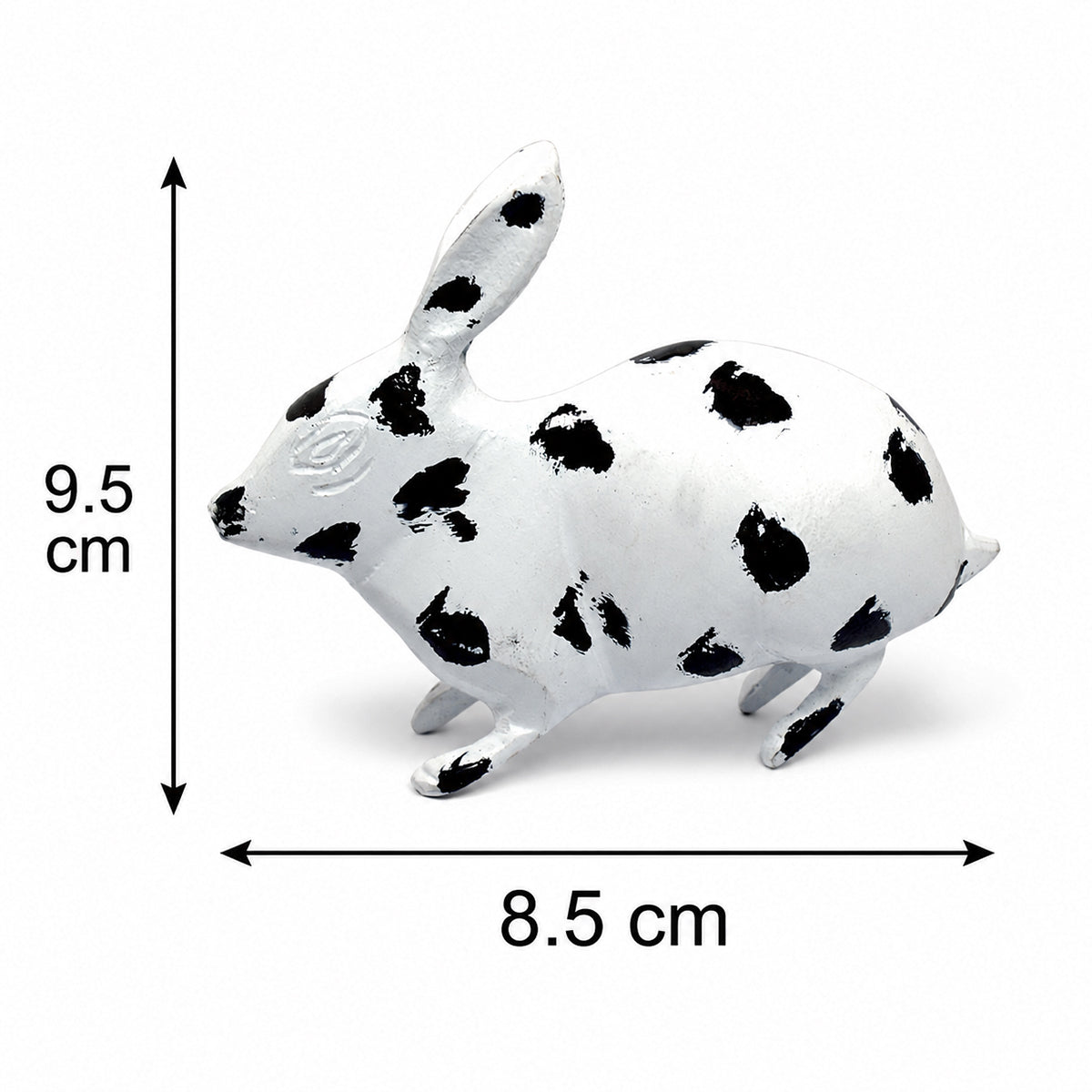 Black White Double Rabbit Figurine for Bedroom Decoration