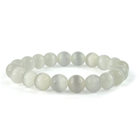 Selenite Crystal Bracelet | Natural Healing Gemstone Bracelet for Clarity & Spiritual Cleansing