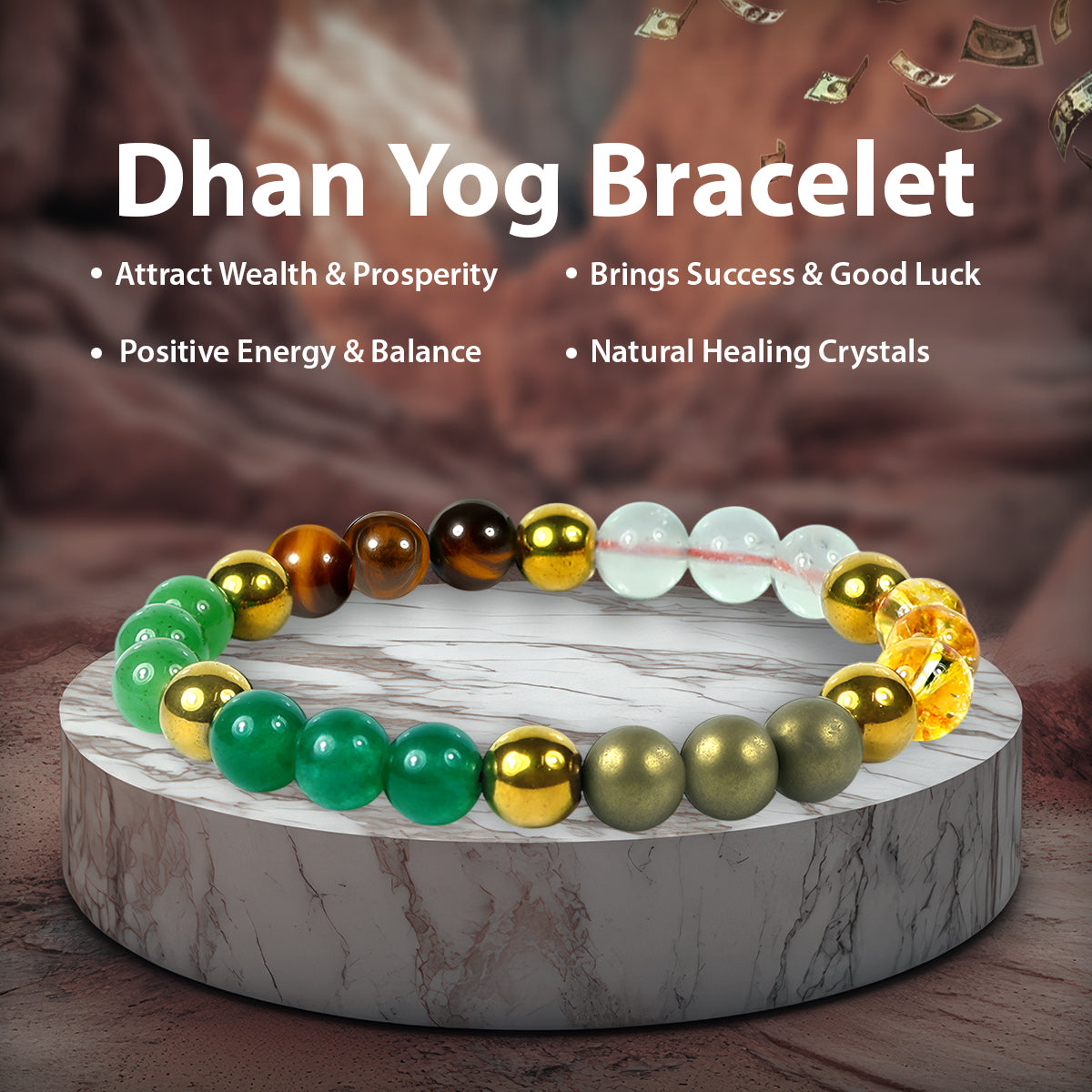 Certified Dhan Yog Bracelet Attracts Wealth and Financial Prosperity | Certificate of Authenticity | Wealth,Money Magnet, Dhanyog, Bracelet for Men & Women