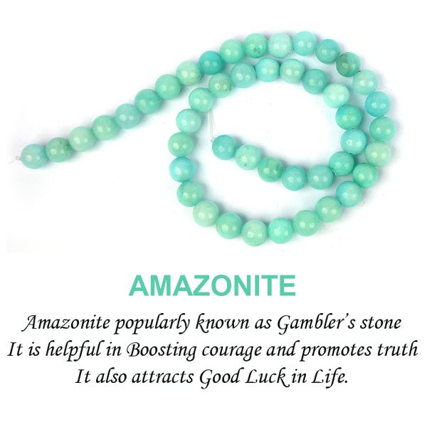 Greenish blue Amazonite beads for bracelet making
