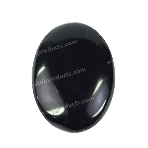 Black Obsidian Palm Stone Negative Energy Protection Crystal