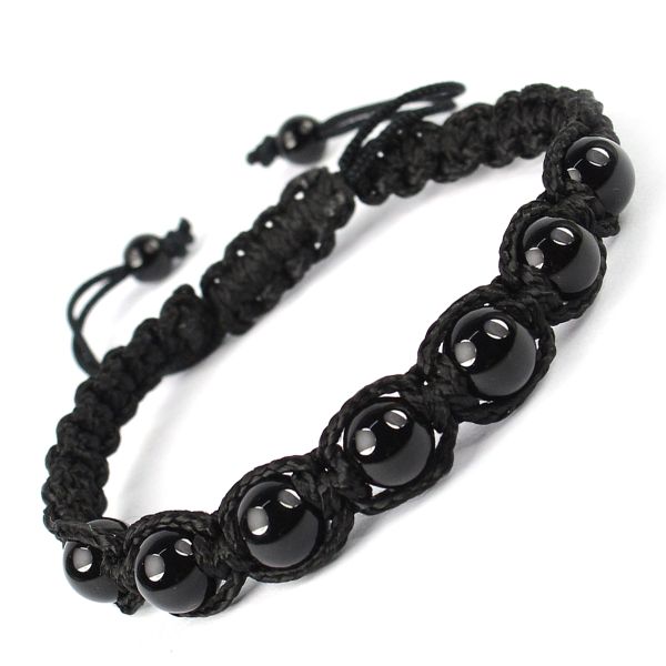 Natural Crystal Stone 8 mm Round Bead Thread Bracelet