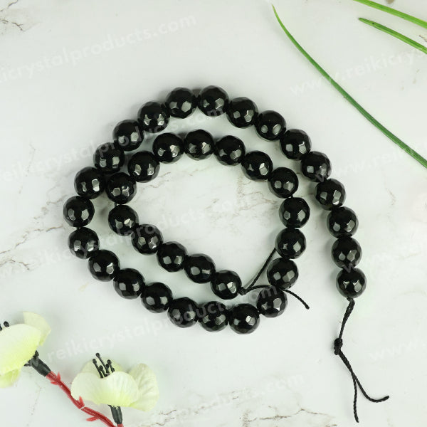 Reiki charged Black Onyx loose beads 35-40 pcs