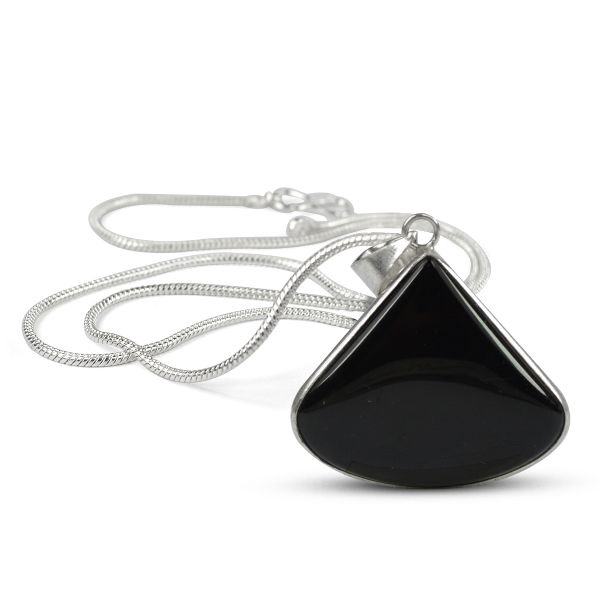AAA Natural Crystal Stone Drop Shape Pendant - Locket with Metal Chain