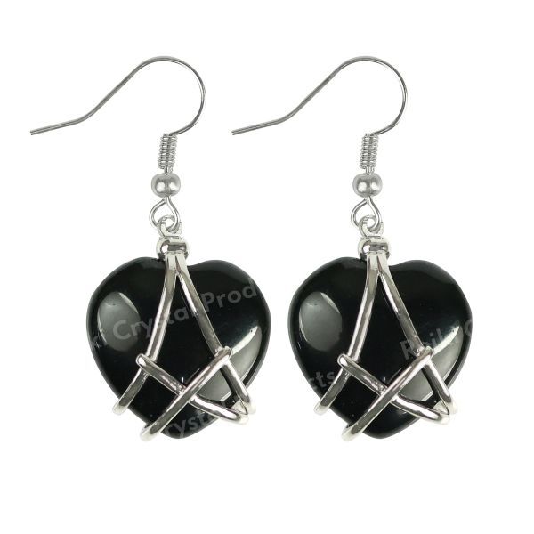 Crystal Stone Heart Shape Earrings for Girls Women