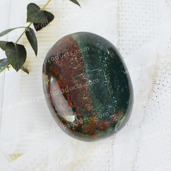 Bloodstone Palm Stone Grounding Energy Crystal