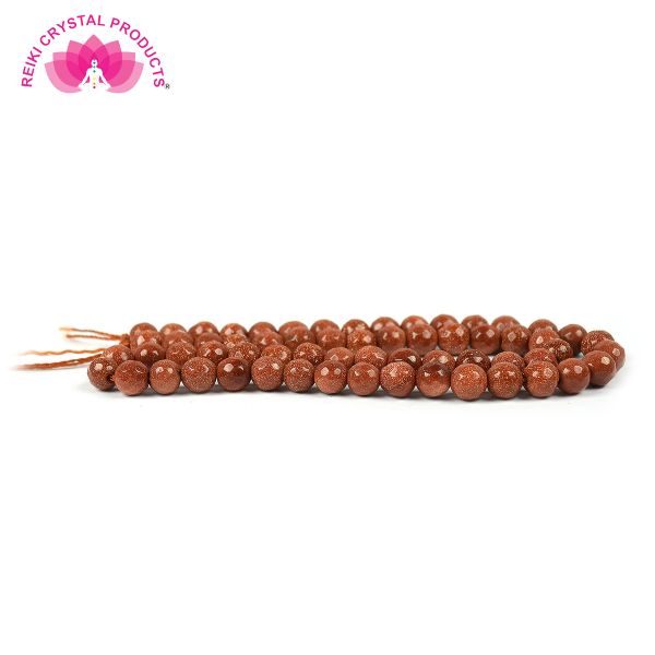 Reiki energized Brown Goldstone beads for creative projects