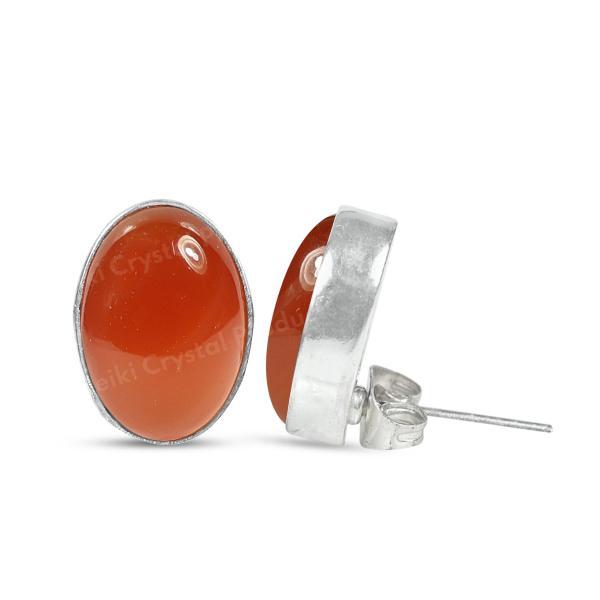 Natural Crystal Stone Tops Stud Earring Set Girls / Women