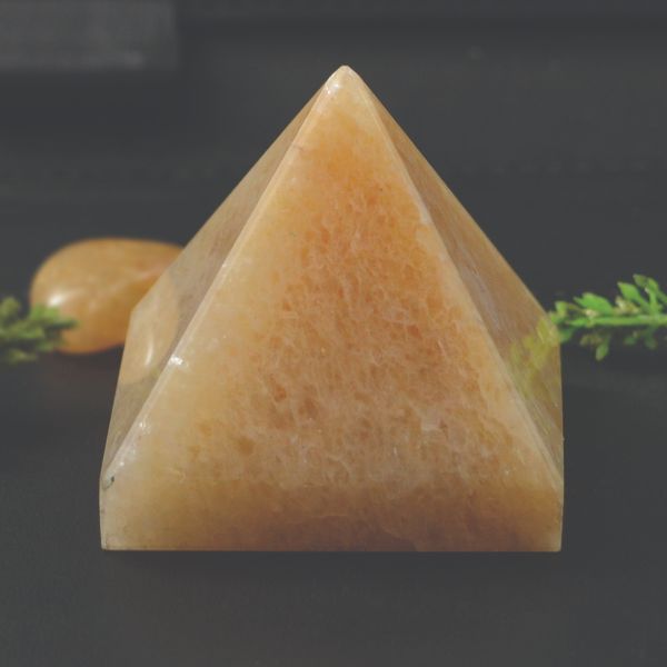 Citrine pyramid crystal for confidence and productivity