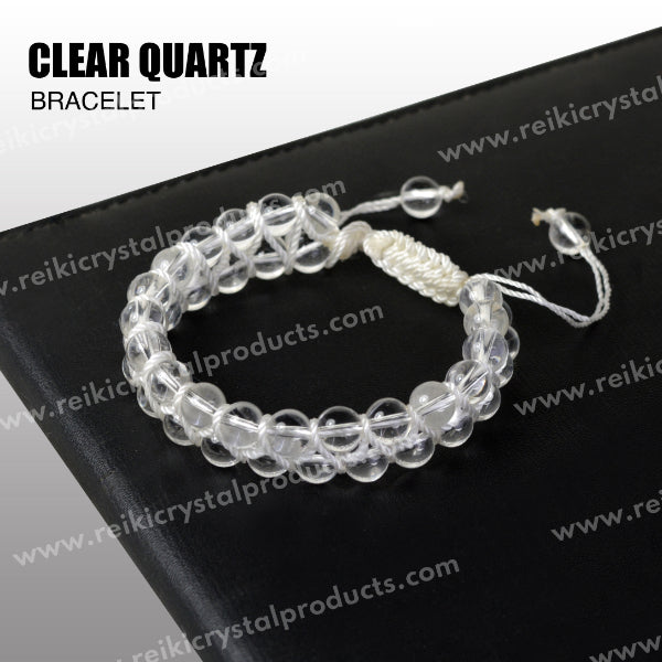 Natural Double Line Stone Macrame Nylon Cord Adjustable 8 mm Bracelet for Unisex