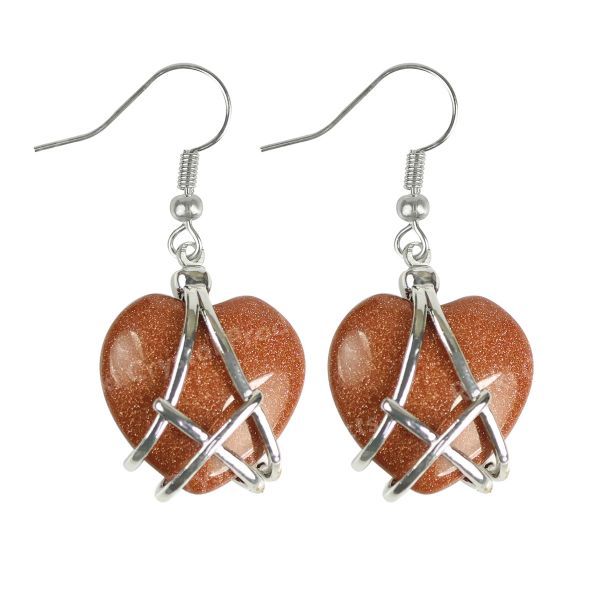 Crystal Stone Heart Shape Earrings for Girls Women