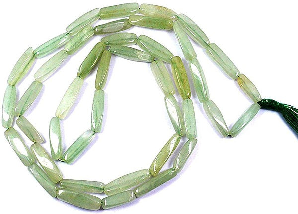 Green Aventurine Box Bead Mala / Necklace