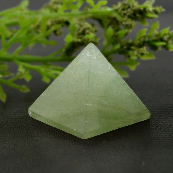Reiki Charged Green Jade Pyramid for Positive Energy