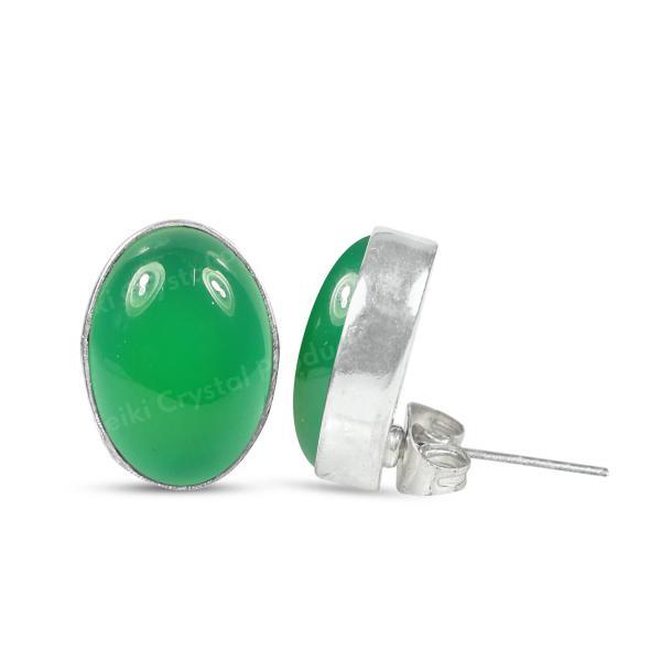 Natural Crystal Stone Tops Stud Earring Set Girls / Women