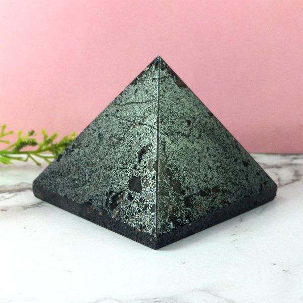 Natural Hematite Gemstone Pyramid for Meditation