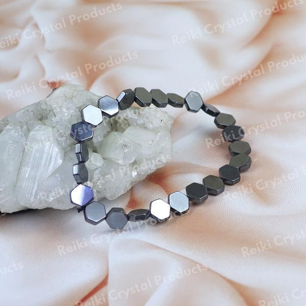 Natural Stone Stretchable Hematite Bracelet
