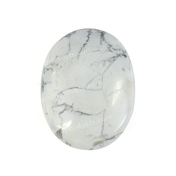 Howlite Crystal Palm Stone Energy Healing Stone