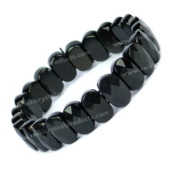 Black Obsidian Crystal Bracelet | Natural Healing Gemstone Bracelet for Protection & Grounding