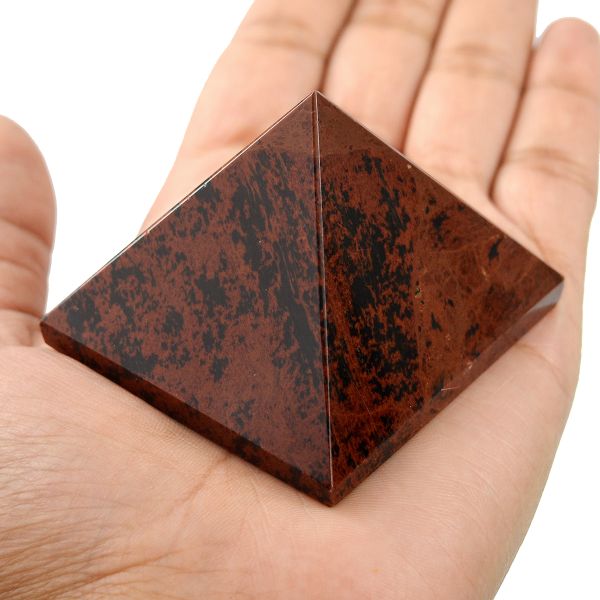 Natural Mahogany Obsidian Healing Pyramid