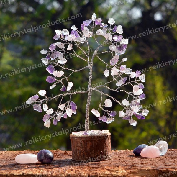 Natural Crystal Stone Tree 100 Beads