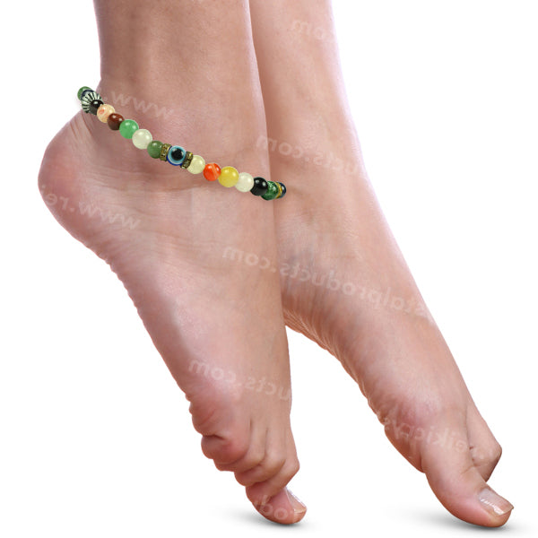 natural gemstone anklet girls
