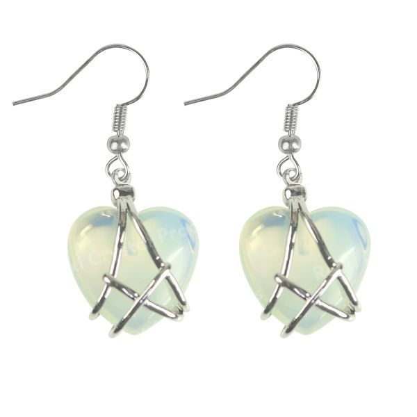 Crystal Stone Heart Shape Earrings for Girls Women