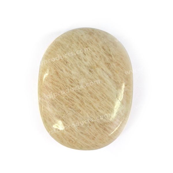 Peach Moonstone Palm Stone for Emotional Balance