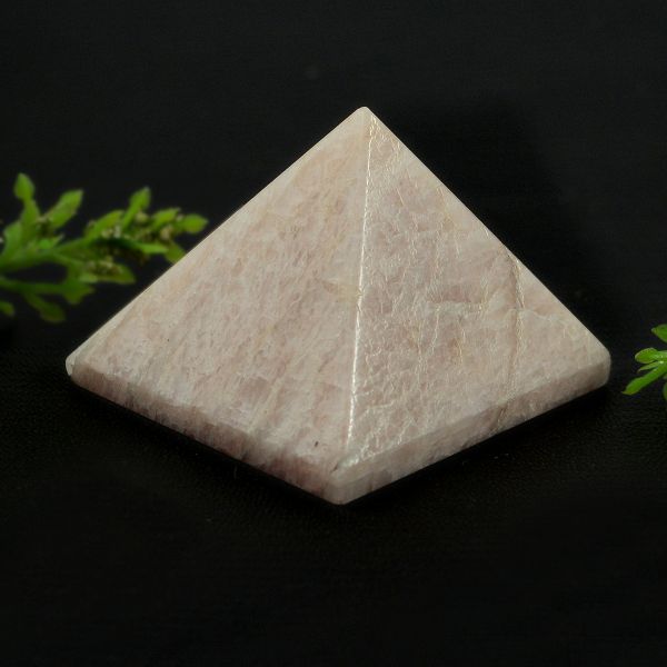 Reiki Charged Peach Moonstone Pyramid for Calmness and Intuition