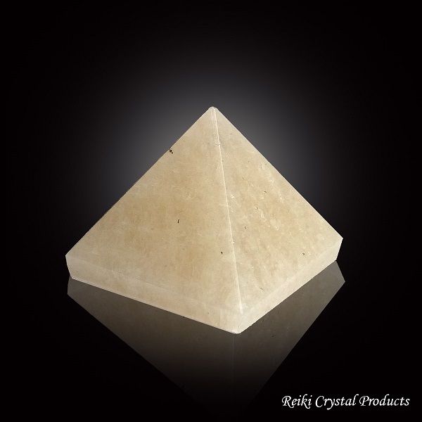 Natural Peach Moonstone Pyramid 50 mm