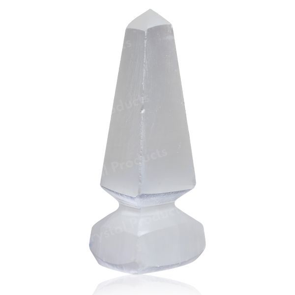 White Selenite Crystal Energy Healing Wand 10 cm