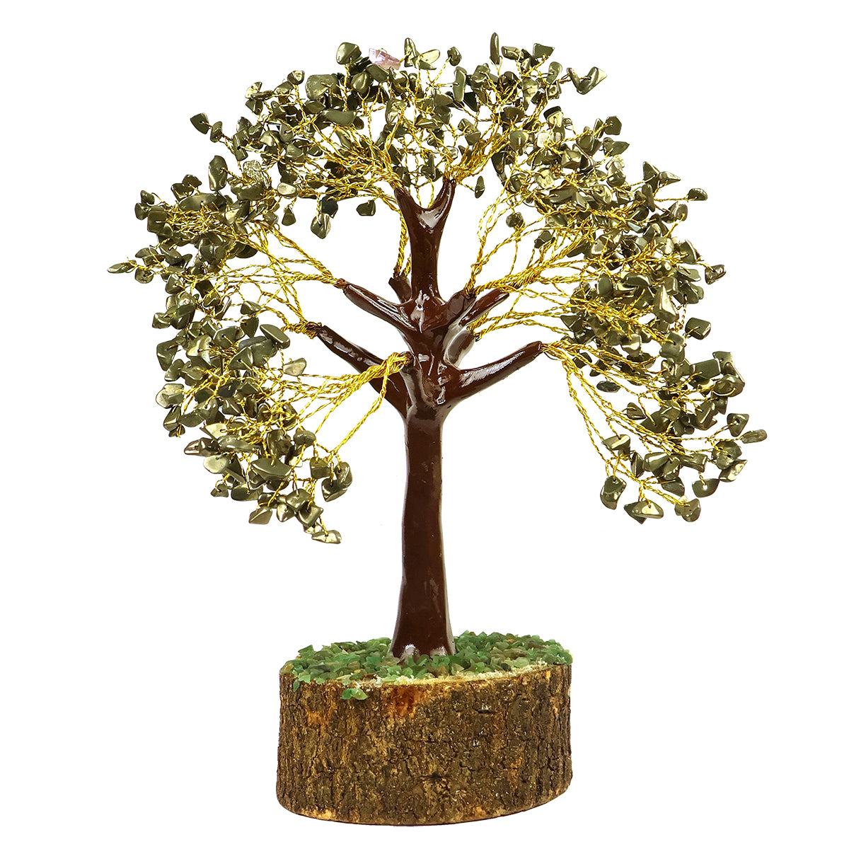 Natural Crystal Stone Pyrite Tree 500 Chip Beads for Decorative Showpiece