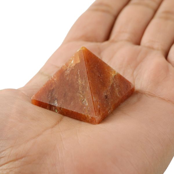 Natural Red Aventurine Crystal Pyramid Gift for Loved Ones
