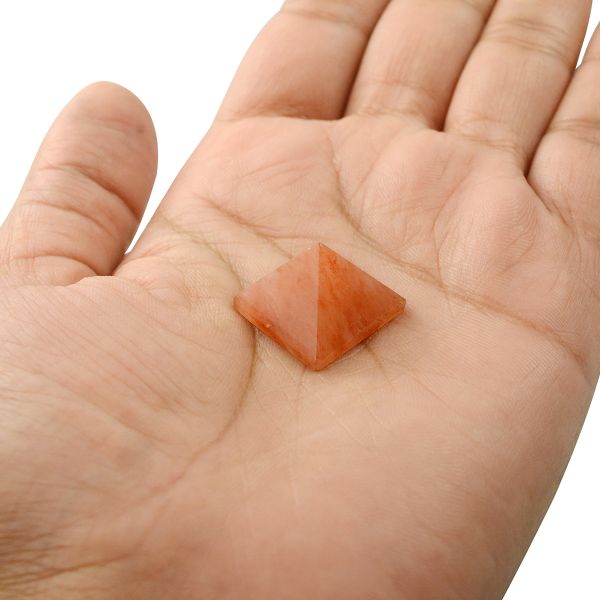 Natural Red Aventurine Crystal Pyramid Gift for Loved Ones