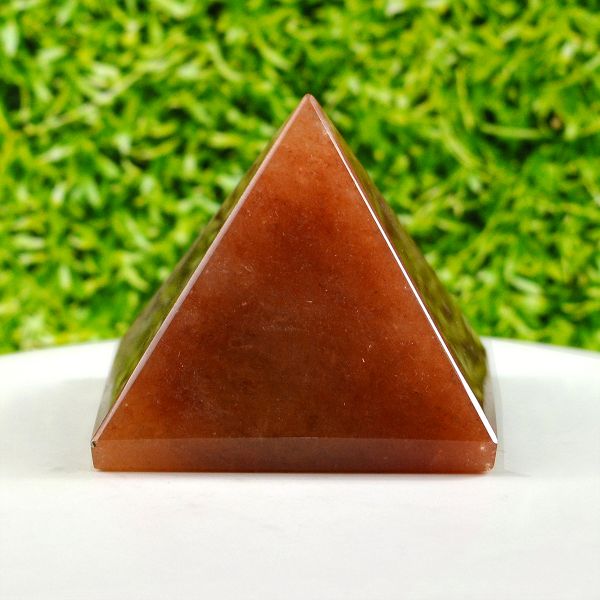 Reiki energized Red Aventurine pyramid for motivation and focus