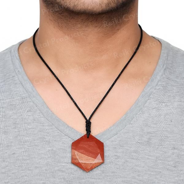 Natural Crystal Stone Star Shape Pendant with Thread for Unisex