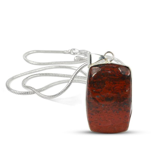 Natural AAA Quality Square Shape Pendant - Locket with Metal Chain
