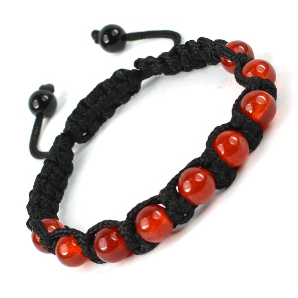 Natural Crystal Stone 8 mm Round Bead Thread Bracelet