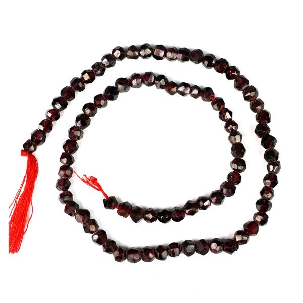 Natural Crystal Stone 6 mm Faceted Loose Beads 65-70 pcs for Making Bracelet Mala Necklaces