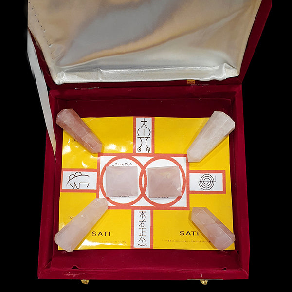 sati healing crystal grid set