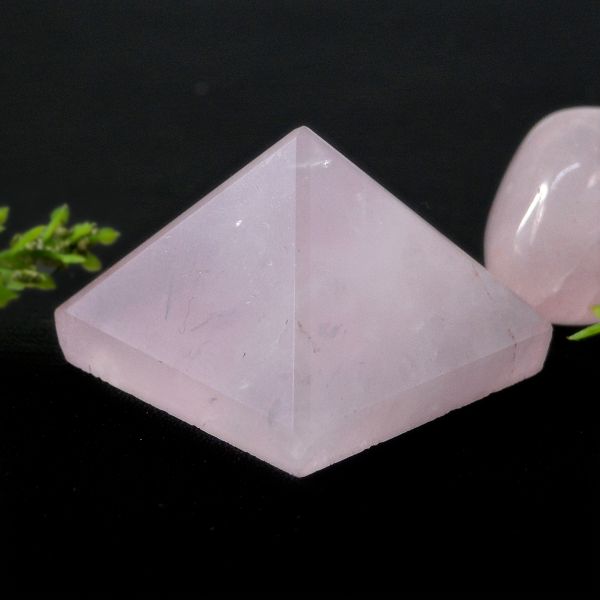 Reiki Charged Rose Quartz Pyramid for Emotional Healing