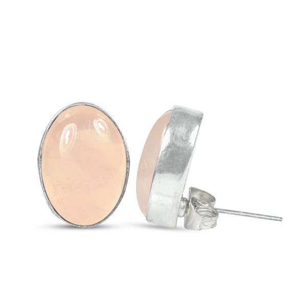 Natural Crystal Stone Tops Stud Earring Set Girls / Women